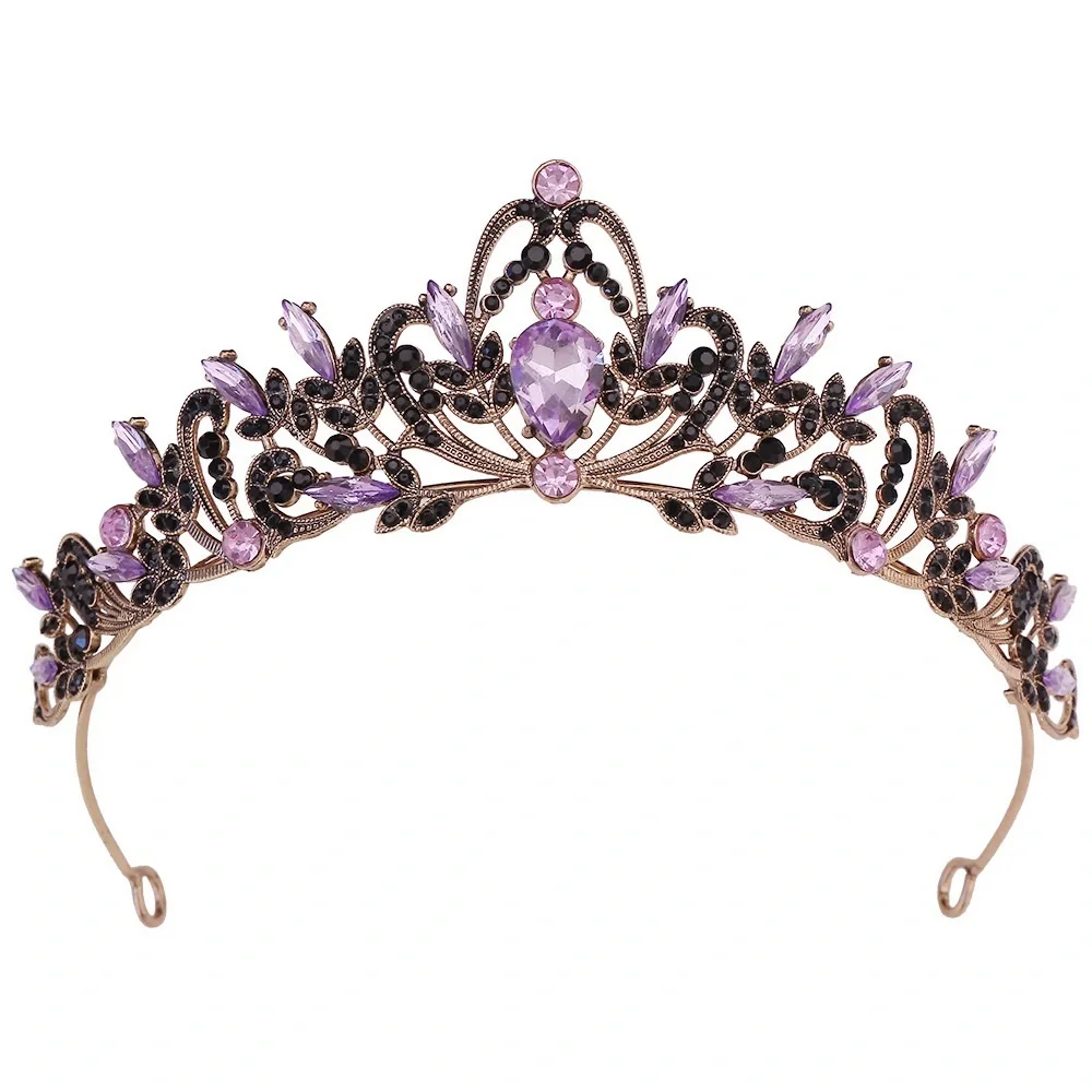 Crystal Tiara Crown Women Party Wedding Princess Rhinestone Bridal Hair Jewelry